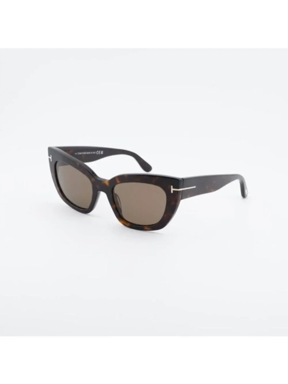 Tom Ford Athena FT1190 52H Sunglasses Havana Cat Eye Frame, Polarized Lenses